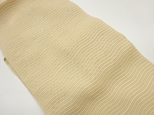 絽綴れよろけ横段模様織出し名古屋帯